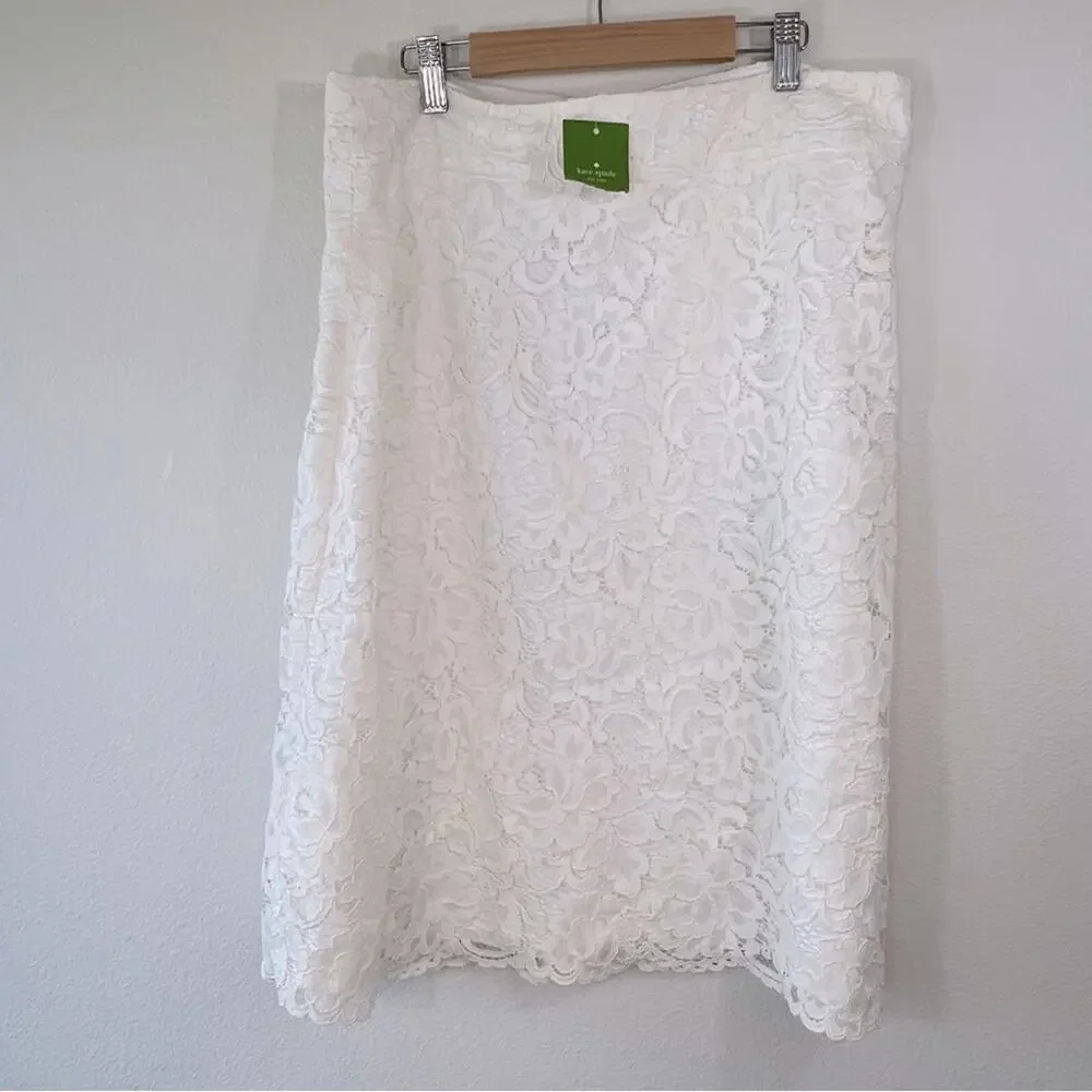 NWT KATE SPADE Blaze A Trail Lace A-Line Skirt